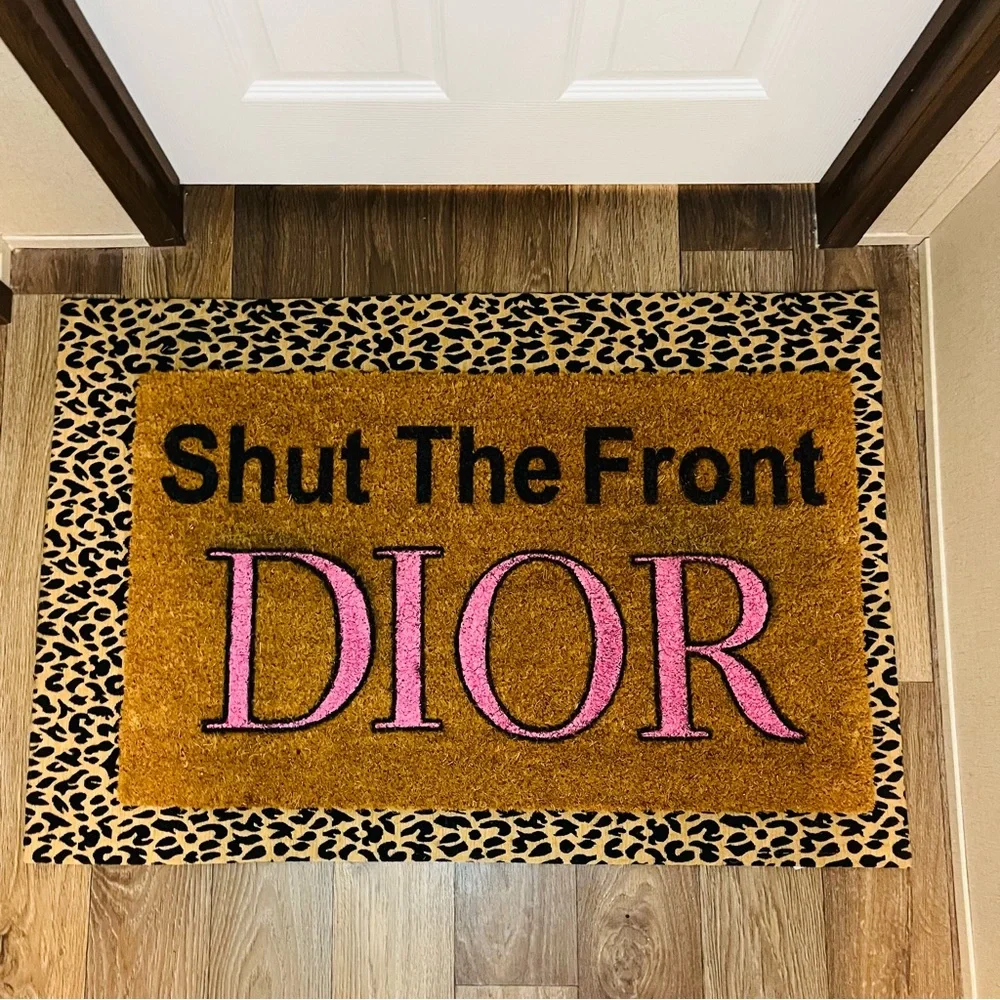 NWT “Shut the front DIOR” Custom Front Doormat